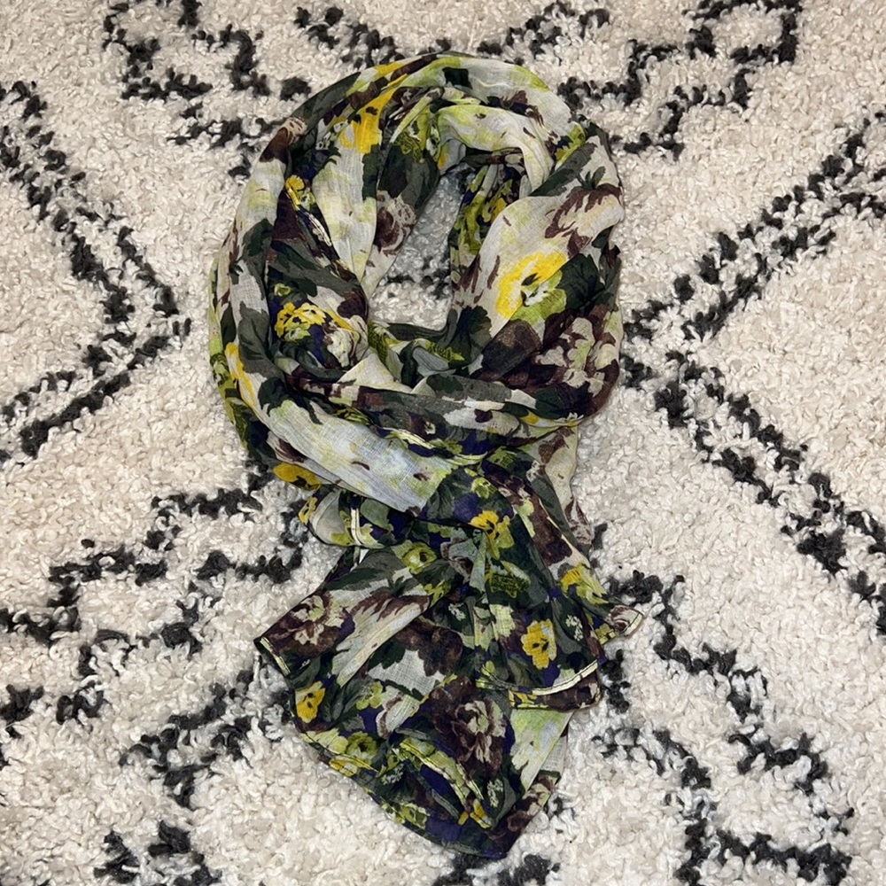 Madewell Oversized Lightweight Floral Print Scarf